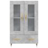 vidaXL Credenza Grigio Cemento 69,5x31x115 cm in Legno Multistrato
