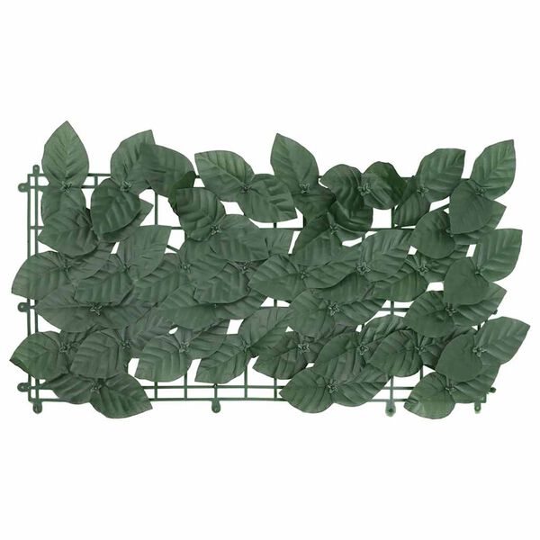 vidaXL Paravento da Balcone con Foglie Verde Scuro 300x75 cm
