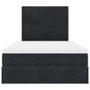 vidaXL Struttura Letto Pouf con Materassi Nero 120x200 cm Velluto