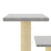 vidaXL Albero per Gatti con Tiragraffi in Sisal Grigio Chiaro 61 cm
