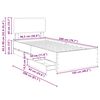 vidaXL Struttura del letto Quercia Affumicata 100 x 200 cm