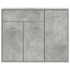 vidaXL Credenza Grigio Cemento 88x30x70 cm in Legno Multistrato