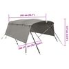 vidaXL Bimini di Prua con Pareti Laterali 4 Archi 243x(200-213)x137cm
