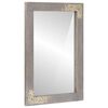 vidaXL Specchio da bagno con specchio Grigio 70 x 50 x 2,5 cm