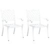 vidaXL Sedia da Giardino 2 pcs Bianco 56 x 55 x 92.5cm Alluminio