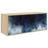 vidaXL Mobile TV da Parete RAALTE 102 x 33 x 40 cm Rovere Sonoma