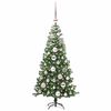 vidaXL Albero di Natale con 150 LED con supporto Verde 120 cm PVC
