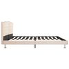vidaXL Letto con Materasso Memory Foam Tessuto Beige 180x200 cm