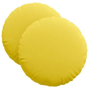 vidaXL Cuscini per Seduta 2 pcs Giallo Chiaro &Oslash;40 x 13 cm Tessuto