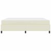 vidaXL Struttura del letto con materasso Crema 200 x 200 cm Tessuto
