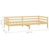 vidaXL Divano Letto con Cassetti 90x200 cm Legno Massello di Pino