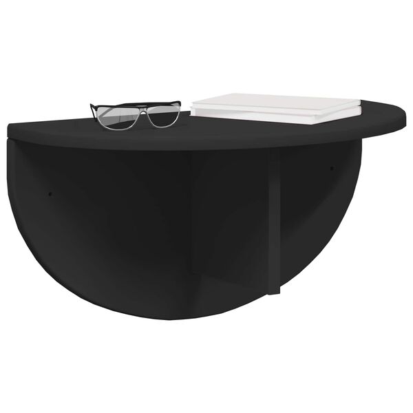 vidaXL Scaffale da parete Nero 48 x 24 x 24 cm Legno multistrato