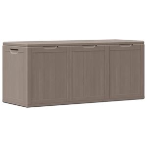 vidaXL Baule da Giardino 270 L Marrone Aspetto legno in PP