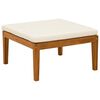 vidaXL Poggiapiedi da giardino con cuscino Legno di Acacia Massello