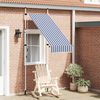 vidaXL Tenda da Sole Retrattile Manuale 100 cm a Strisce Blu e Bianche