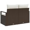 vidaXL Divano da giardino con cuscino 120 x 62 x 69 cm. polyrattan