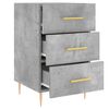 vidaXL Comodino Grigio Cemento 40x40x66 cm in Legno Multistrato