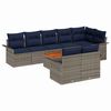 vidaXL Set Divano da Giardino 9 pz Grigio polyrattan