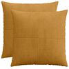 vidaXL Federa 2 pcs ALMELO Giallo 65 x 65 cm corduroy