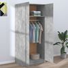 vidaXL Armadio Grigio Cemento 80x52x180 cm in Legno Multistrato