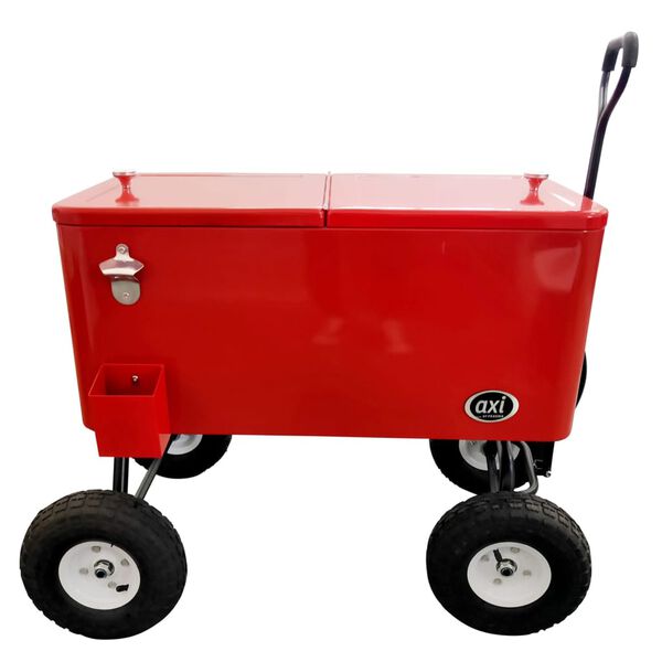 AXI Refrigeratore Carretto da Spiaggia 76 L Rosso