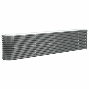 vidaXL Letto da Giardino in Acciaio Zincato 332x40x68 cm Antracite