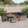 vidaXL Set Divano da Giardino con cuscino 12 pcs Grigio