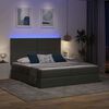 vidaXL Letto con testiera Grigio scuro 180 x 200 cm Tessuto