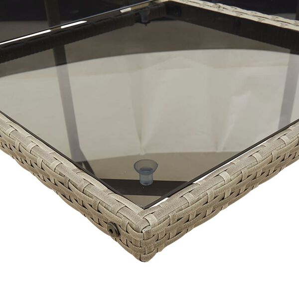 vidaXL Set da Pranzo da Giardino 15 pz con Cuscini Grigio Polyrattan