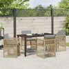 vidaXL Set da Pranzo per Giardino 5 pcs Beige