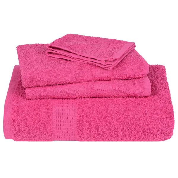 vidaXL Set Asciugamani 8 pz FROGN Rosa 100% Cotone