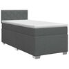 vidaXL Letto box spring con materasso Grigio Scuro 90 x 190cm Tessuto