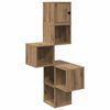 vidaXL Mensola Angolare da Parete Rovere Artigianale 48 x 48 x 120 cm