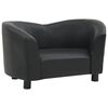 vidaXL Divano per Cani Nero 67x41x39 cm in Similpelle