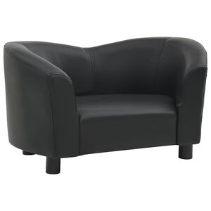 vidaXL Divano per Cani Nero 67x41x39 cm in Similpelle
