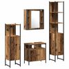 vidaXL Set di mobili per il bagno con lo scaffale 4 pcs Legno vecchio