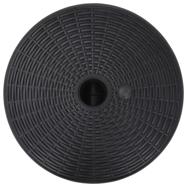 vidaXL Base per Ombrellone Riempibile con Sabbia/Acqua 24L Nera