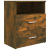 vidaXL Comodino Rovere Fumo 50x32x60 cm