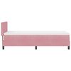 vidaXL Letto a Sorgente LED con materasso Rosa 80 x 200 cm Velluto