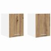vidaXL Armadio pensile 2 pz Rovere Artigiano e Bianco
