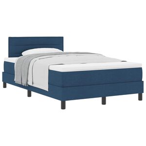 vidaXL Letto a molle con testiera Blu 120 x 190 cm Tessuto