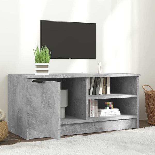 vidaXL Mobile Porta TV Grigio Cemento 80x35x36,5 cm Legno Multistrato