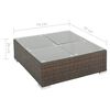 vidaXL Set Divani da Giardino 7 pz con Cuscini in Polyrattan Marrone