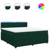 vidaXL Giroletto a Molle con Materasso Verde Scuro 180x200 cm Velluto
