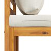 vidaXL Set Divani da Giardino 3 pz con Cuscini Crema in Legno Acacia