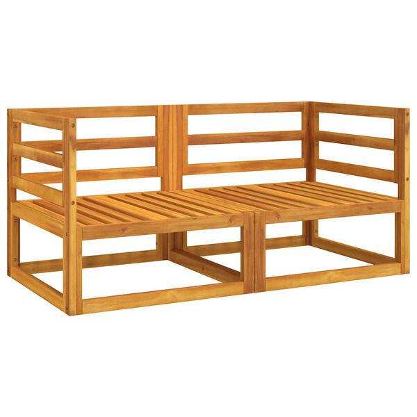 vidaXL Divani Angolari Modulari 2pz Cuscini Tortora Massello Acacia