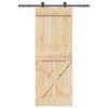vidaXL Porta Scorrevole con Set Hardware 85x210 cm Legno Massello Pino