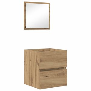 vidaXL Mobile da Bagno Rovere artigianale 41 x 38,5 x 45 cm