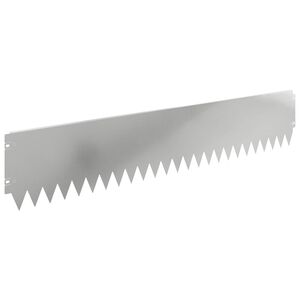 vidaXL Bordura per Prato 10 pcs 103 x 20 cm Acciaio Argento