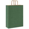 vidaXL Sacchetti di Carta 50 pz con Manici Verdi 32x12x42 cm